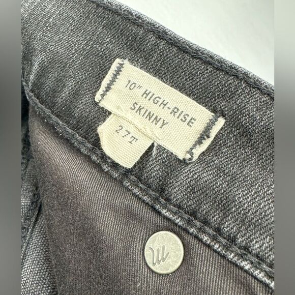 Madewell 10" High-Rise Skinny Jeans in Berkeley Black: Button-Through W 27 T - Picture 5 of 12